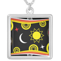 Naive funky pattern necklace
