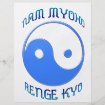 'Nam Myoho Renge Kyo' Yin & Yang Buddhism Flyer Design