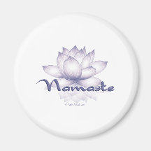 Namaste Lotus Lavender Fridge Magnets