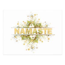 Namaste Vintage Floral Postcard