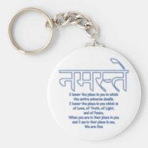 namaste we are one keychain
