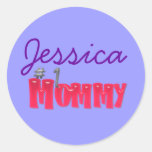 "Name" #1 Mummy Round Sticker