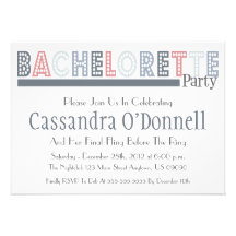 Name In Lights Bachelorette Party Invites (Gray)