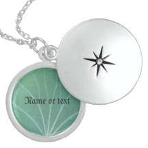 Name Necklace - Green Leaf