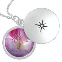 Name Necklace - Pink Flower