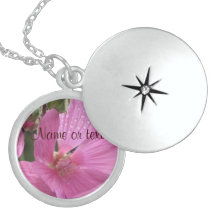 Name Necklace - Pink Flower