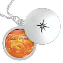 Name Necklace - Yellow-Orange Flower