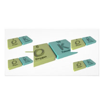 name-Ok-O-K-Oxygen-Potassium Personalized Photo Card