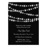 Name your Event Black Twinkle Lights Personalized Announcement