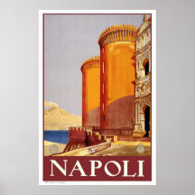 "Naples" Vintage Travel Poster