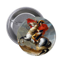 Napoleon Bonaparte Painting by Jacques-Louis David Pinback Buttons