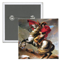 Napoleon Crossing the Alps Button
