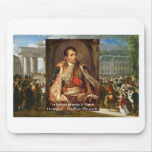Napoleon "Stupidity Politics" Quote Gifts Tees Etc Mousemat