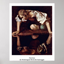 Narcissus By Michelangelo Merisi Da Caravaggio Print