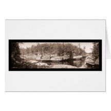 Narrows of WI Dells Photo 1900 Card