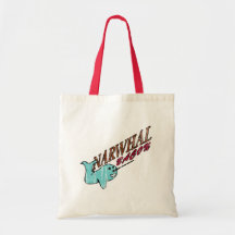 Narwhal Bacon Retro Logo Tote Bags