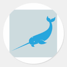 Narwhal Whale Icon Stickers
