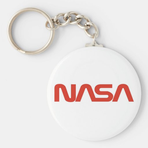 NASA Red Worm Logo Keychains