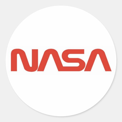 NASA Red Worm Logo Sticker