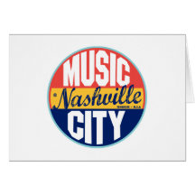 Nashville Vintage Label Greeting Cards