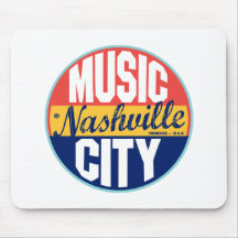 Nashville Vintage Label Mouse Pad