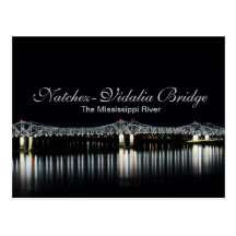 Natchez-Vidalia Bridge - Mississippi River Post Cards