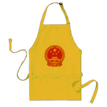 NATIONAL EMBLEM OF THE PEOPLES REPUBLIC OF CHINA APRONS