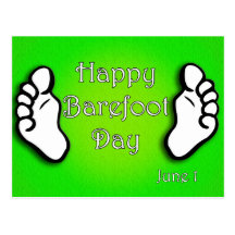 National Go Barefoot Day June 1 Post Card