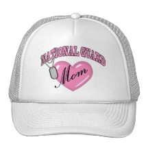 National Guard Mum Heart N Dog Tag Trucker Hat