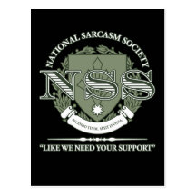 National Sarcasm Society Postcard