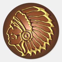 NATIVE AMERICAN CHIEF STICKER
