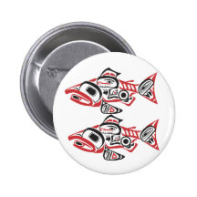 Native American Haida Salmon Pins