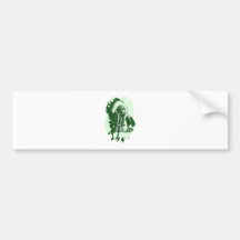 Native American Indian Chief green Bumper Stickers
