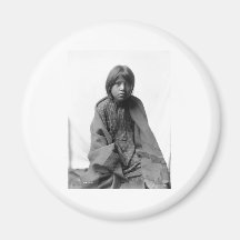 Native American Indian Vintage Portrait Fridge Magnet