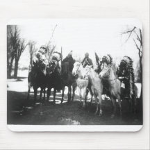 Native American Indian Vintage Portrait Mousepads