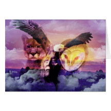 Native American Indian Warrior Card