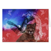 Native American Indian Warrior Card