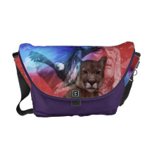 Native American Indian Warrior Courier Bag