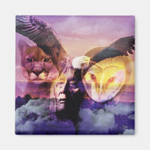Native American Indian Warrior Magnets