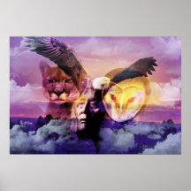 Native American Indian Warrior Print
