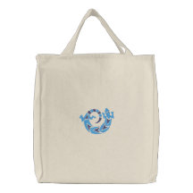 Native American Spinning Lizard Design 2 Embroidered Bags