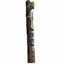 Native American Totem Pole 2 Sculpted Magnet Cut Out