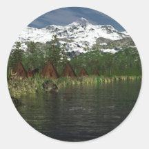 nativeamericans round sticker