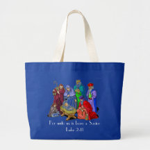 nativity scene ladies tote bag