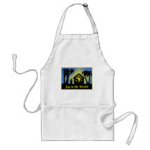 Nativity Silhouette Joy to the World Apron