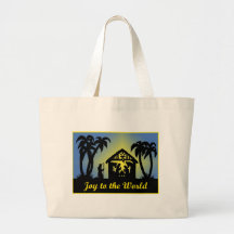 Nativity Silhouette Joy to the World Bag