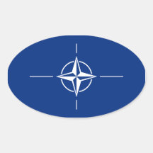 NATO Flag Oval Sticker