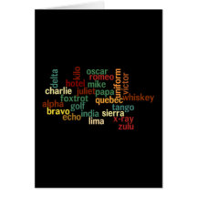 NATO Phonetic Alphabet (Dark Background) Cards