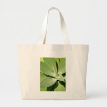 Natural Green Spirals Canvas Bag