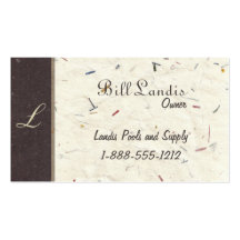 Natural Pressed Paper - Cream and Brown Business Card Template
